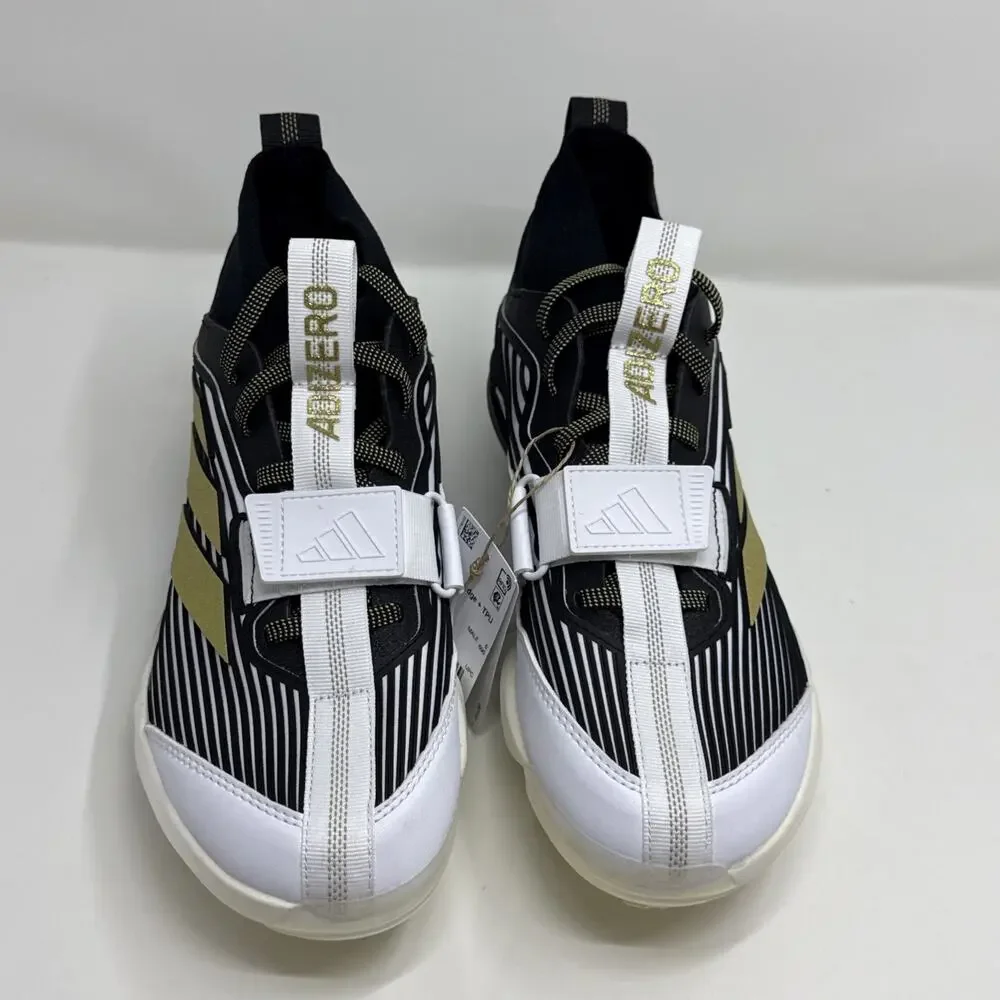 Adidas Adizero Edge+ TPU Core Black Gold Metallic Baseball Cleat JQ7464 Sz 6.5